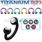 utcbjb4 anodized titanium circular barbell, 14g w 4mm jewel ball