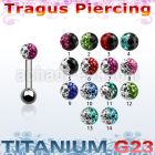 utrg7e titanium g23 tragus piercing with 3mm 2 color ball