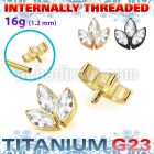 utshz30in pvd plated titanium g23 leaf top marquise cz