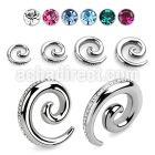 wspgmf 316l steel spiral coil taper w a multi crystal rin