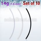 xabn14g2 pack bioflex extra long belly banana post threading, 14g