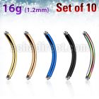 xtbn16g anodized surgical steel curved bar posts for bananas