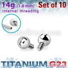 xubal3gi titanium g23 3mm balls internally threaded posts