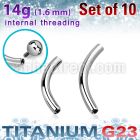 xubn14gi titanium g23 internally threaded banana posts 10pcs