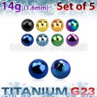 xubt4g pack of 5 pcs of 4mm anodized titanium g23 balls