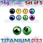 xubt4s pack of 4mm anodized titanium g23 balls 1 2mm thread