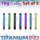 xutbb16 5mm anodized titanium g23 barbells post 1 2mm thread