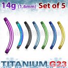 xutbn14 set of anodized titanium g23 belly banana post