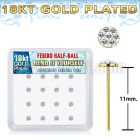 yxfr16gc 18k plated silver bend it yourself nose stud ferido