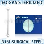 zbbinds eo gas sterilized 316l steel industrial barbell