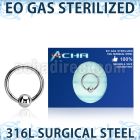 zbcr16g eo gas sterilized 316l steel ball closure ring 4mm