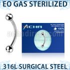zbneb4 sterilized 316l steel banana 16g two 4mm balls