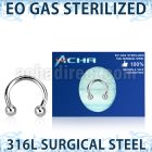 zcbm eo gas 316l steel circular barbell 4mm balls