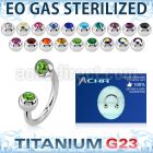 zucbe2c sterilized titanium g23 circular barbell jewel balls
