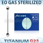 zuindb sterilized titanium g23 industrial barbell