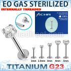 zulbin12 sterilized titanium g23 labret 16g cz internal