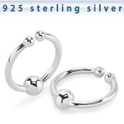 agsepn silver fake septum ring 3mm ball