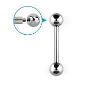 bb12 barbell lengua acero 316l 2mm bolas rosca externa 6mm mayorista