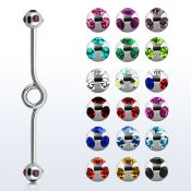 bbck barbell industrial loop acero quirurgico bolas multi joya 5mm distribuidor