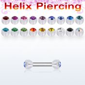 bbeajb3 barbell ceja helix acero quirurgico bolas bioflexibles 3mm cristal bisel venta