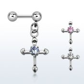 bber19 barbell helix acero quirurgico bolas 4mm cruz zirconita centro distribuidor