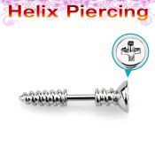 bber49 barbell helix acero quirurgico tornillo estrella rosca rosca 1.2mm al por mayor
