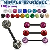 bbtfr6 anodized steel tongue barbell w ferido multi crystal