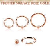 bcrr18f3 aro bola presion acero chapado pvd oro rosa bola acero esmerilado