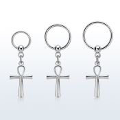 bcrtg769 venta por mayor aro bola presion acero 316l anodizado oro colgante cruz ankh oro al por mayor