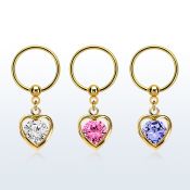 bcrtsz10 anodized steel ball closure ring 1.2mm dangling heart cz