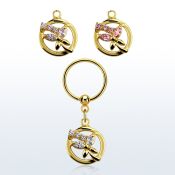 bcrtsz4 gold steel bcr 1.2mm w circle w small butterfly crystal