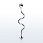 bda14 barbell industrial zig zag acero quirurgico bolas 5mm distribuidor
