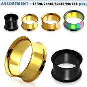 blk249 bulk of pvd plated 316l steel double flared flesh tunnel