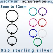 blk294 surtido por mayor aros nariz plata aros nariz plata 925 colores bola 0 6mm distribuidor