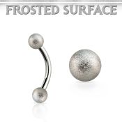 bnefo3 surgical steel eyebrow bananaw 2 3mm frosted steel balls