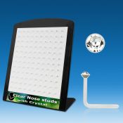 brac11 display expositor 120 piercing nariz l acrilico transparente cristal claro redondo 1 5mm distribuidor mayorista