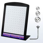 brnsmc display 120 piercing nariz l plata 925 0 6mm cristal redondo claro distribuidor mayorista