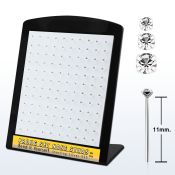 brnspbc display 120 piercing nariz doblar tu mismo plata 925 0 6mm cristal claro redondo 1.4mm 1 5mm 2mm mayorista