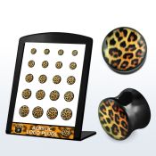 brpg126 board w double flared plug with leopard fur pattern