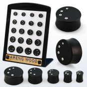 brpg209 al por mayor display 24 plugs doble flare pulida verde brillante 6g to 12 4mm  12mm distribuidor mayorista