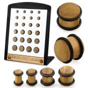 brpg219 solid teak wood plugs double rubber o rings 24pcs