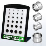 brpg4 board of mirror polished 316l steel double flesh tunnel