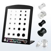 brpg78 board of double acrylic flesh tunnel with screwfit