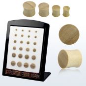 brpwy display 24 dilataciones plug doble flare madera cocodrilo 3mm 12mm distribuidor