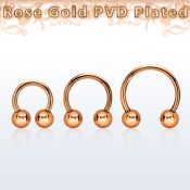 cbettb4 rose gold steel circular barbell w 2 4mm balls
