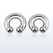 cbr00 316l steel 10mm circular barbell with threaded 12mm ball