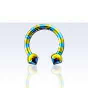 cbtl16 barbell circular acero quirurgico pvd rayas cebra medias bolas conos 3mm distribuidor