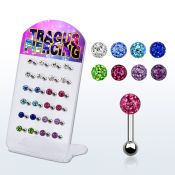 dacb101 board of 316l ear piercing w ball steel ball