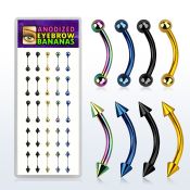 dbnem9 caja 25 bananas ceja acero quirurgico bolas conos 3mm 8mm 10mm distribuidor mayorista