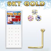 dgsz9m caja 24 piercing nariz l oro 9 kts 0 6mm zirconia 1 5mm distribuidor